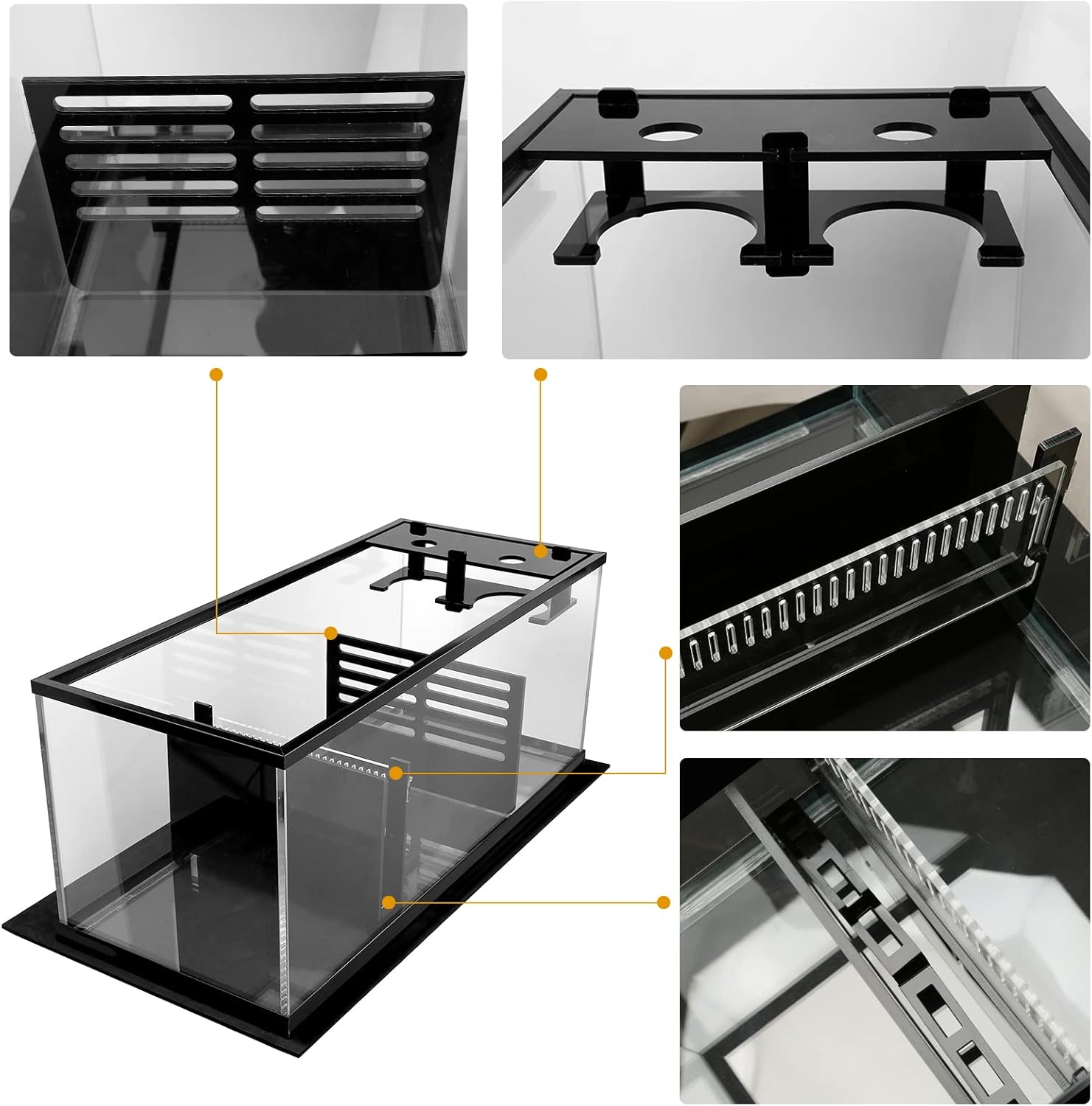 Adjustable Sump Baffle Kit - Refugium Kit for 20 Gallon Long Tank - Reef Aquarium - Saltwater Aquarium Filter System- Protein Skimmer Sump 20Gallon Long