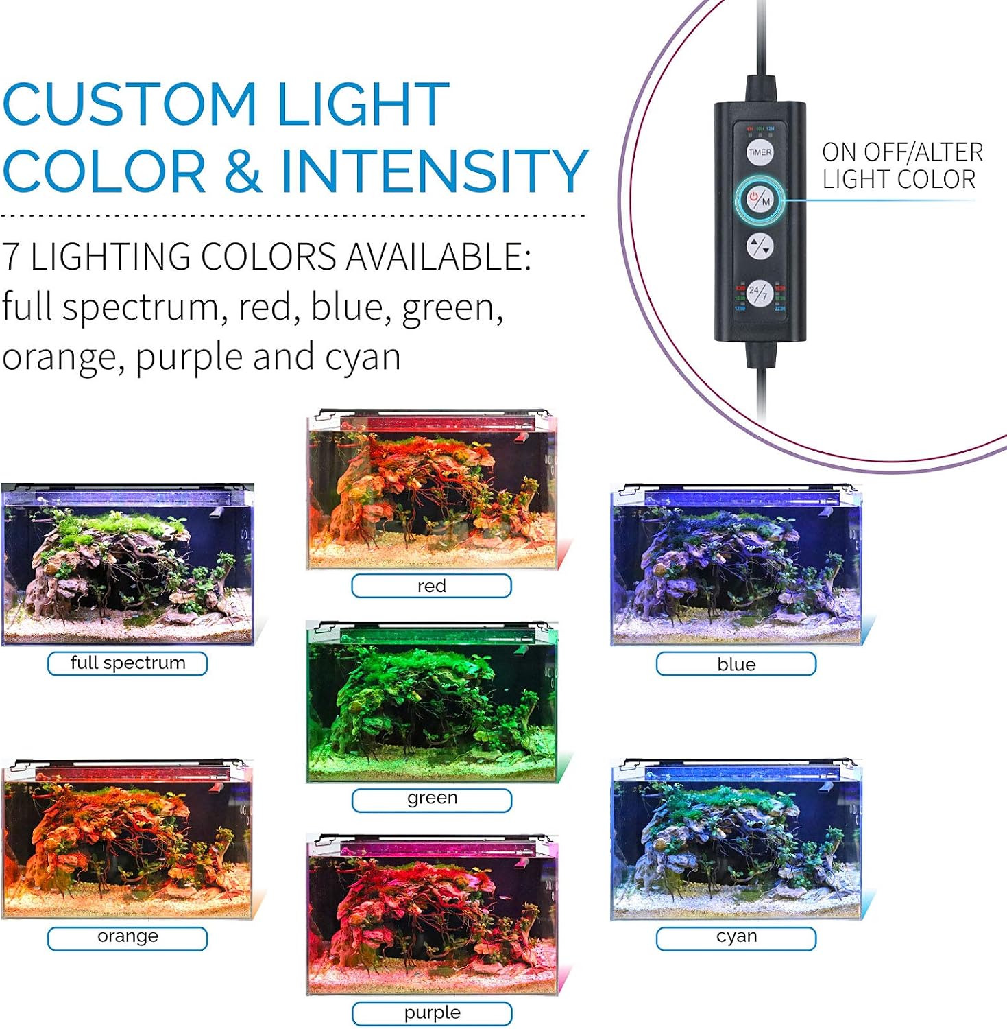 24/7 Auto-Cycle Freshwater Lights: Hygger vs. NICREW C10 vs. SEAOURA Compared