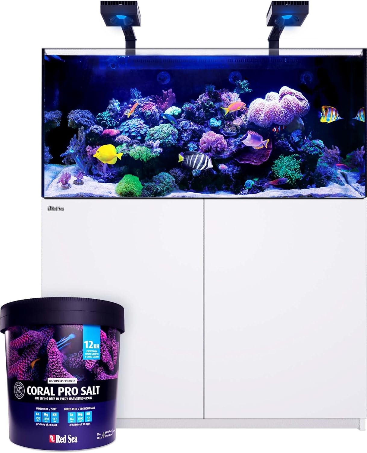 Red Sea Coral Pro Reef Salt Mix Large Bucket - Makes 175 Gallons Complete Marine Saltwater Aquarium Advanced Formula Optimal Coral Health & Stability