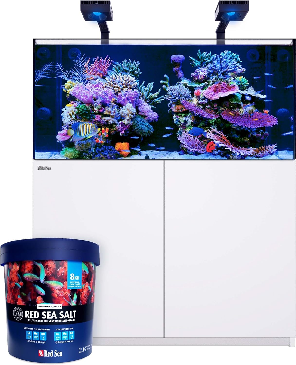 Red Sea Reef Salt Mix Large Bucket - Makes 175 Gallons Complete Marine Saltwater Aquarium Advanced Formula Optimal Coral Health & Stability